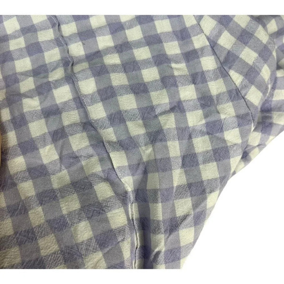 Urban Outfitters Gingham High Rise Pants Size Medium White & Purple Viscose Wm's - Picture 8 of 8